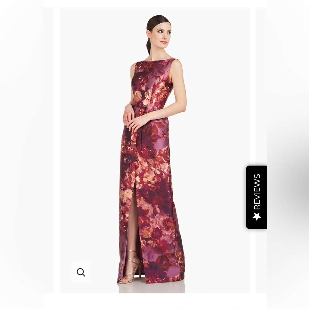 Kay Unger Floral Sleeveless Wedding Dress